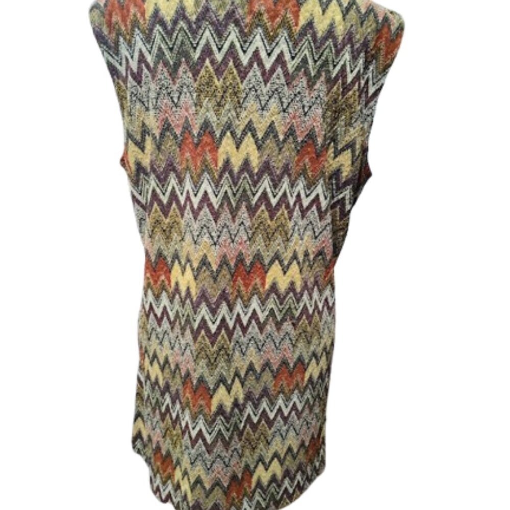 Coldwater Creek Multicolor Fall Women's Vest Size Medium  Lightweight Sheer - Picture 4 of 10